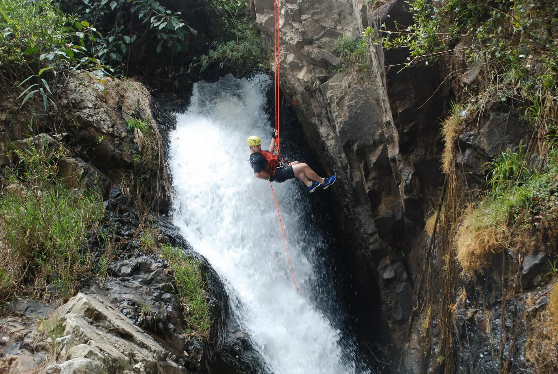 Canyoning zipline
